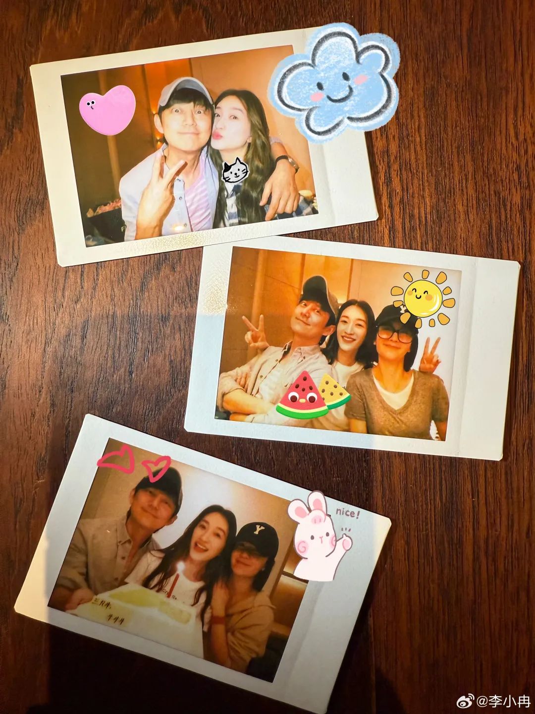 何炅谢娜为李小冉庆生 李小冉晒贴脸照