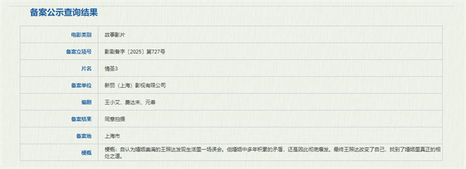 《情圣3》备案立项 《我们一起摇太阳》编剧加盟